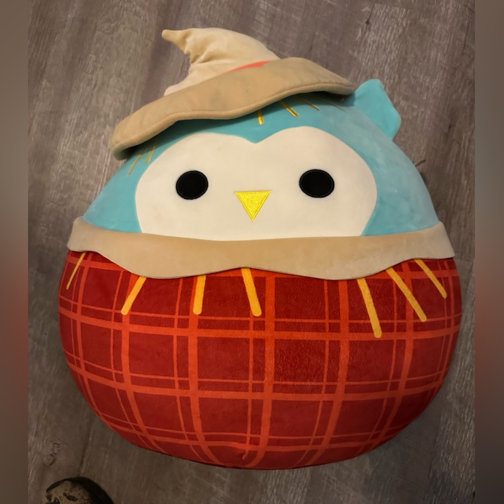 Squishmallows Teal and Red Owl Plush